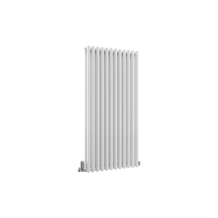 TradeRad Premium Steel Round Tube White Vertical Designer Radiators