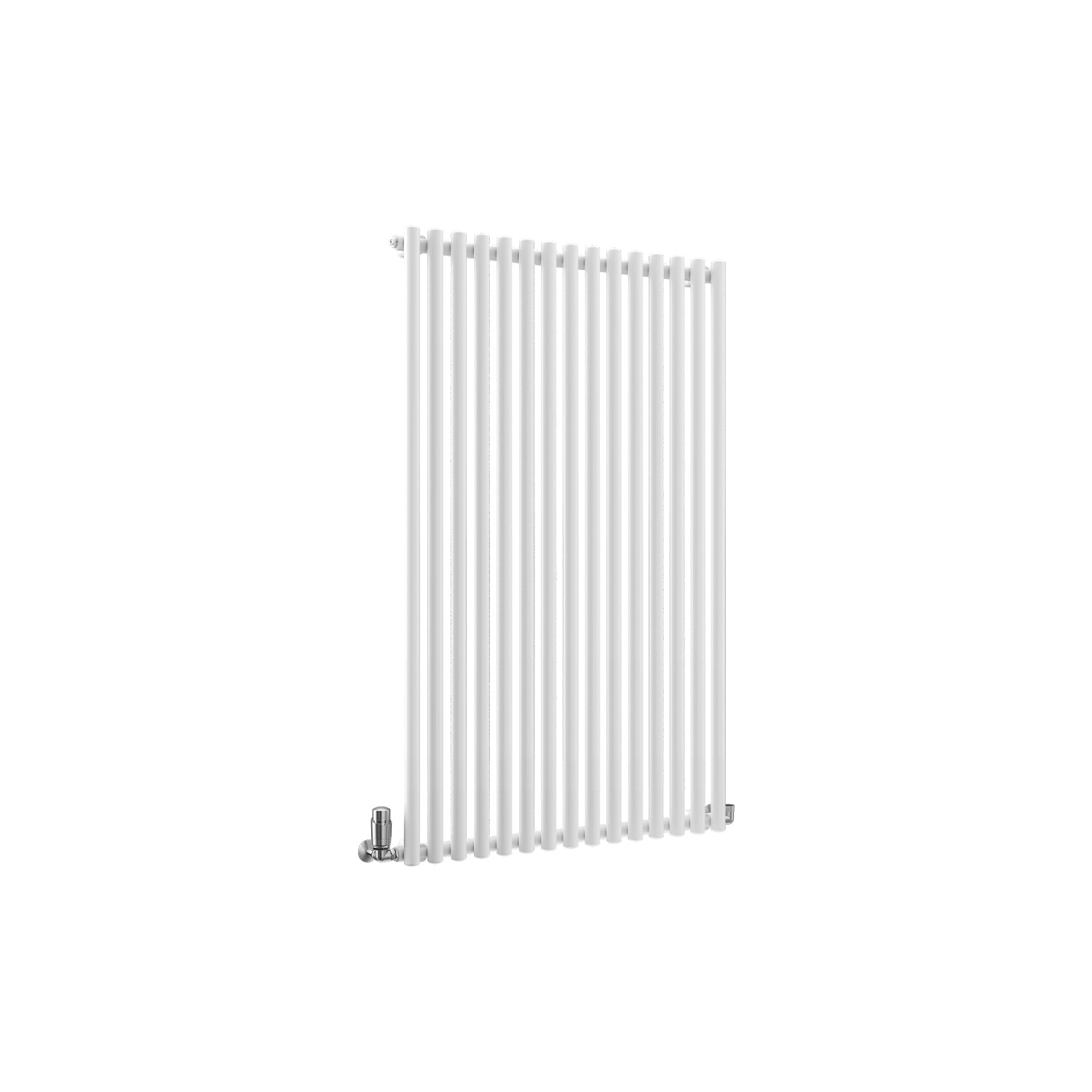 TradeRad Premium Steel Round Tube White Vertical Designer Radiators