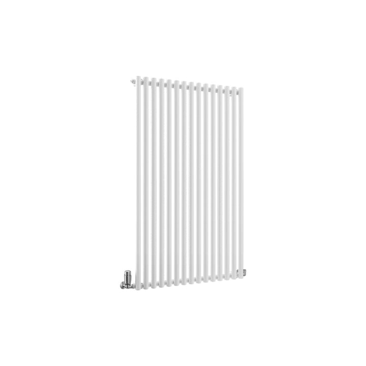 TradeRad Premium Steel Round Tube White Vertical Designer Radiators