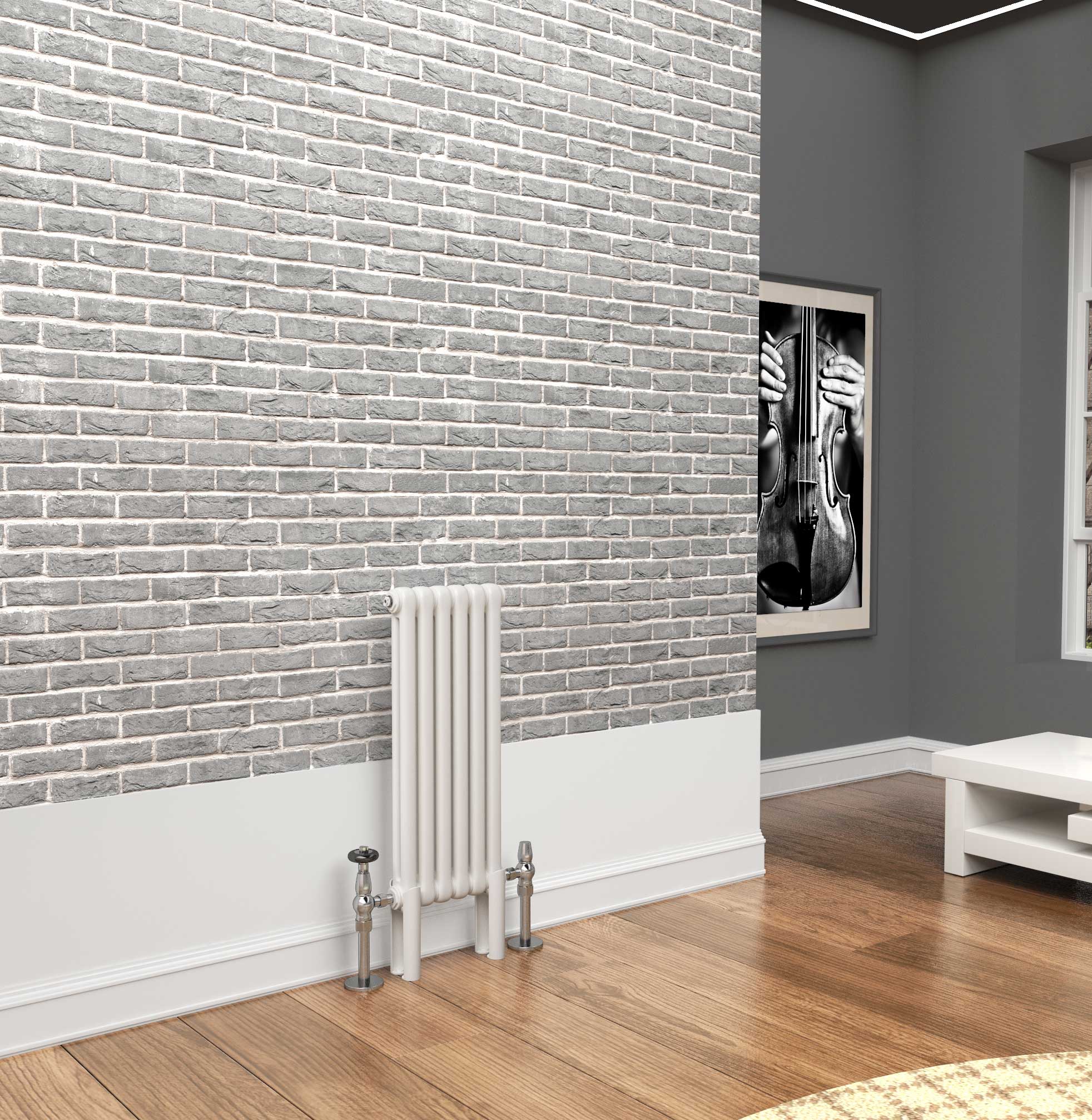 TradeRad Premium White 2 Or 3 Column Horizontal Radiators