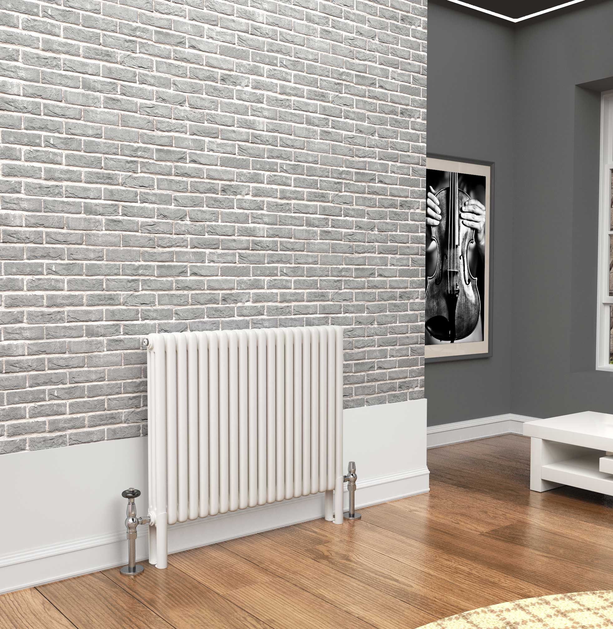 TradeRad Premium White 2 Or 3 Column Horizontal Radiators