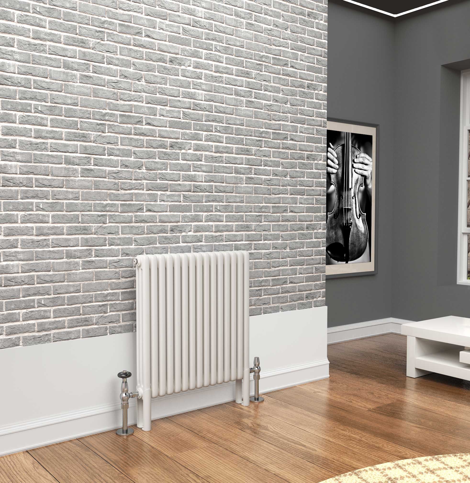 TradeRad Premium White 2 Or 3 Column Horizontal Radiators