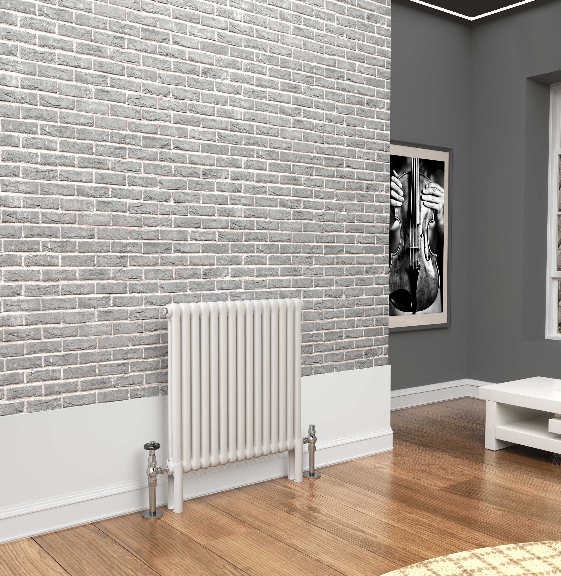 TradeRad Premium White 2 Or 3 Column Horizontal Radiators