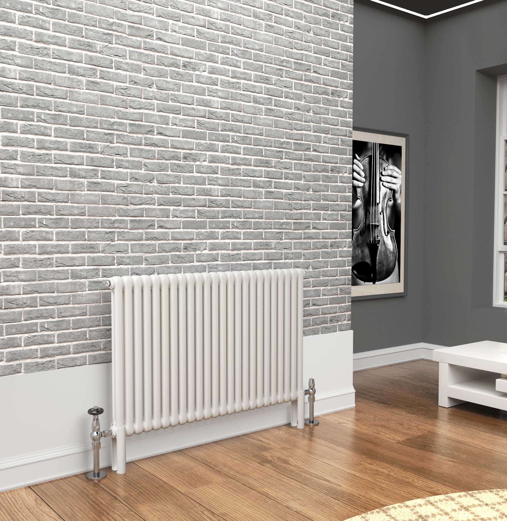 TradeRad Premium White 2 Or 3 Column Horizontal Radiators