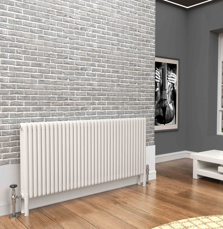 TradeRad Premium White 4 Column Horizontal Radiators