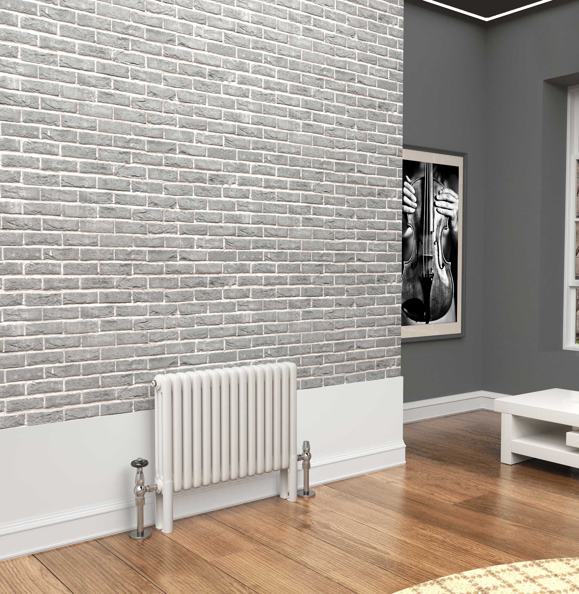 TradeRad Premium White Horizontal 2/3/4 Column Radiator