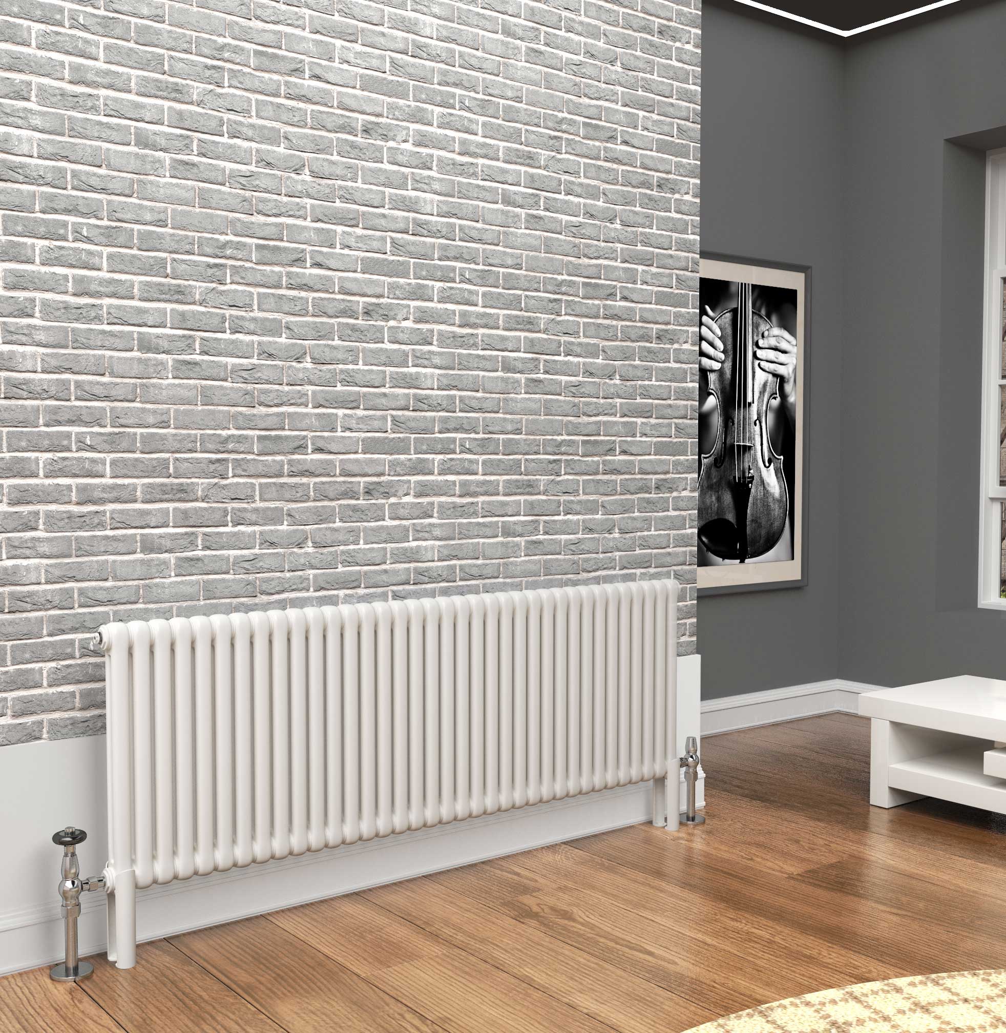 TradeRad Premium White Horizontal Column Radiators