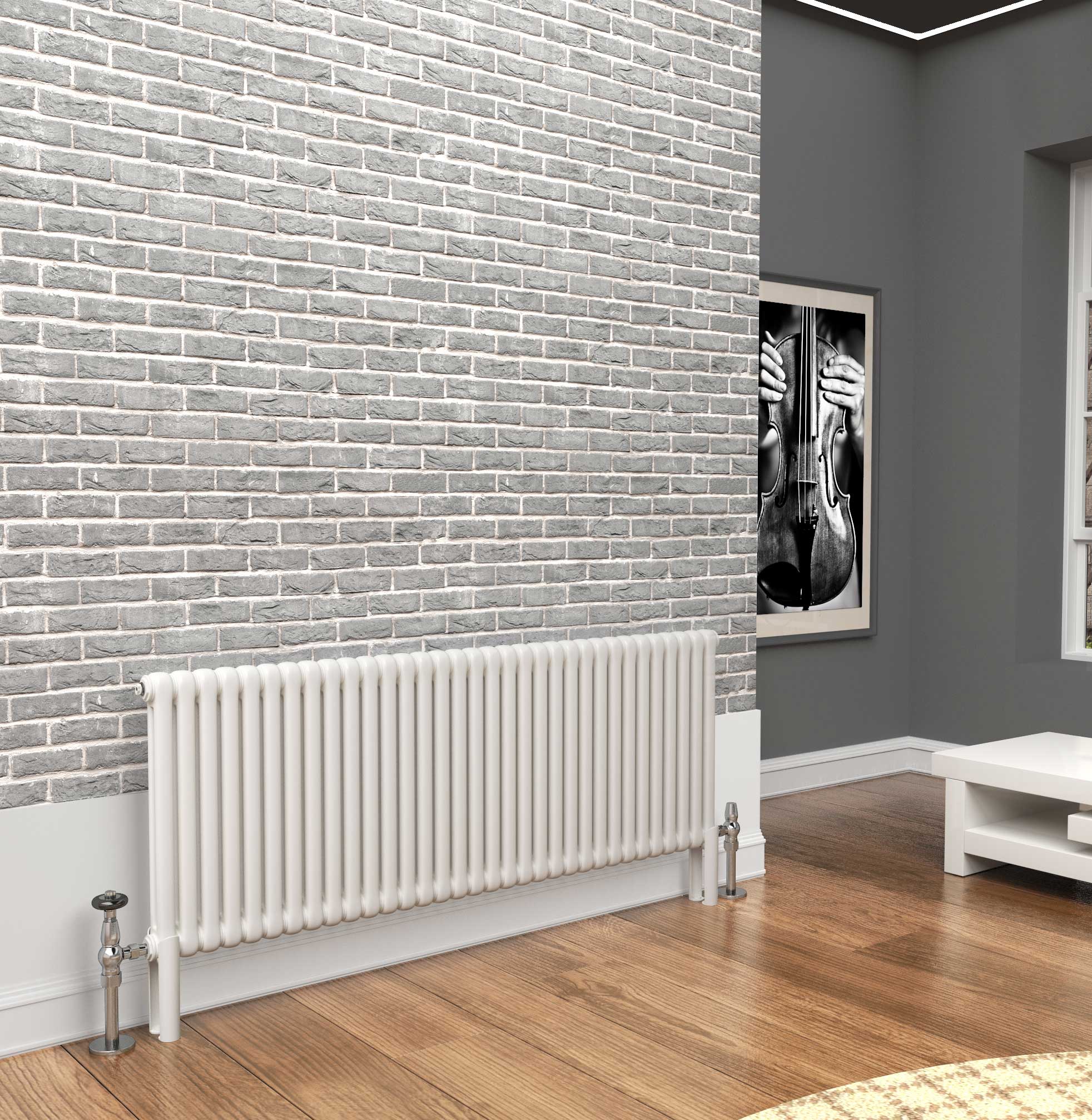 TradeRad Premium White Horizontal Column Radiators