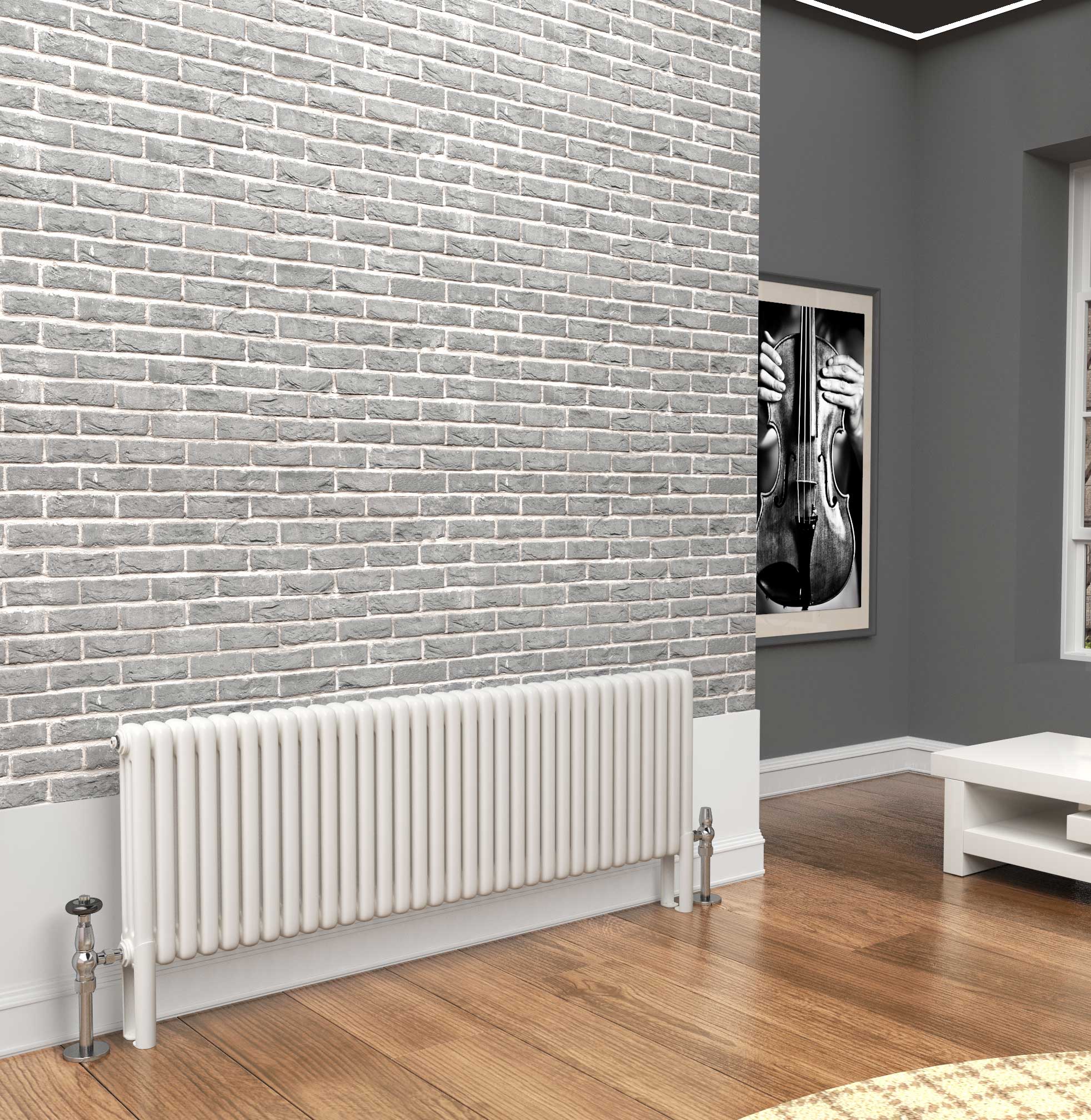 TradeRad Premium White Horizontal Column Radiators