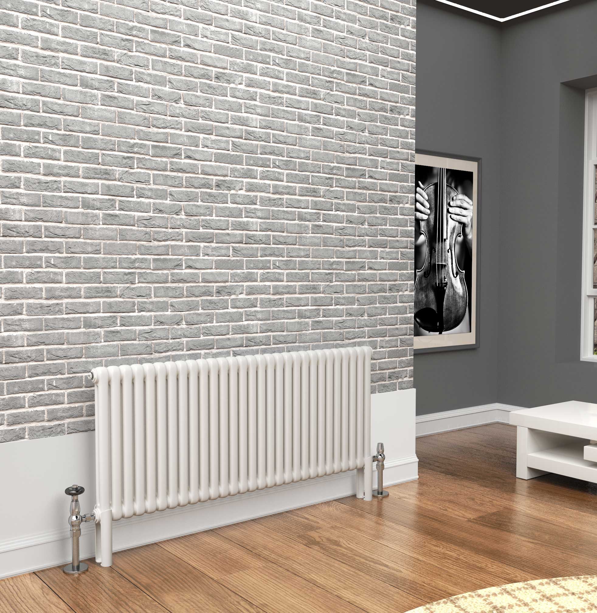 TradeRad Premium White Horizontal Column Radiators