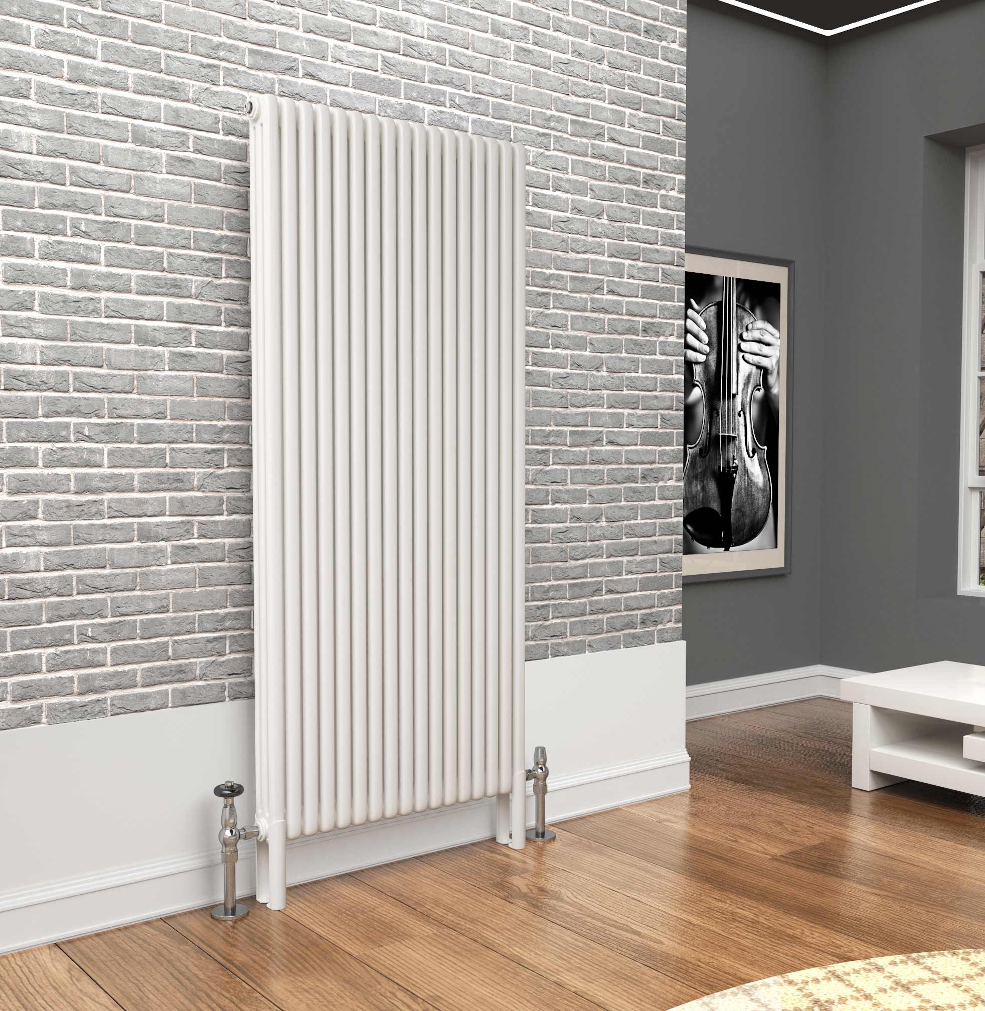 Trad Box Radiator TradeRad Premium White Vertical 2/3 Column Radiators - Tradeplumbing