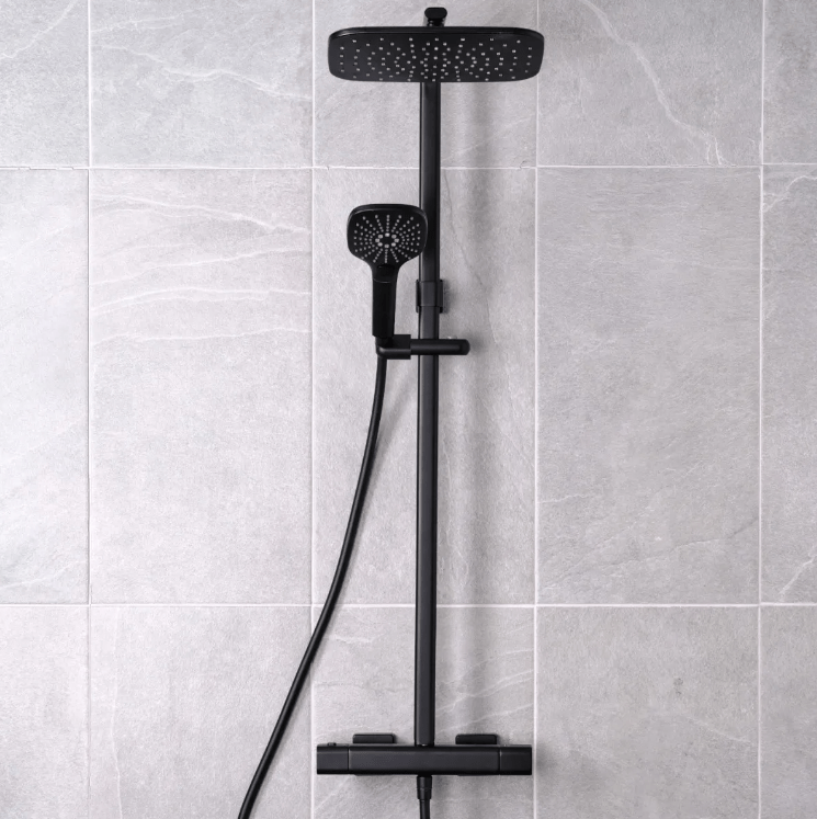 Triton Velino Cool Touch Bar Diverter Mixer - Black