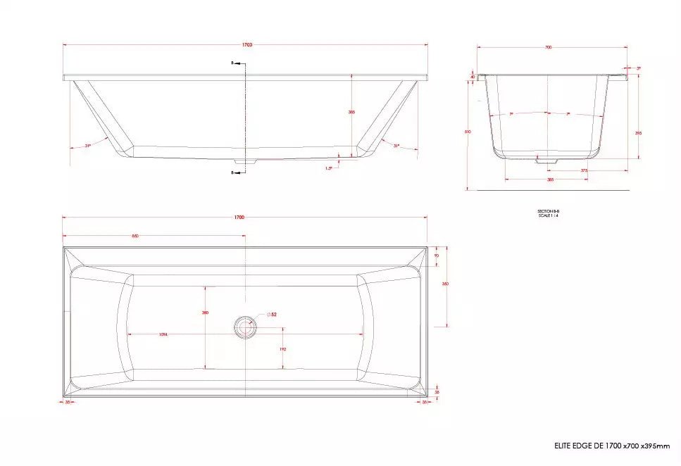 Trojan Elite bath 1700x700 DE