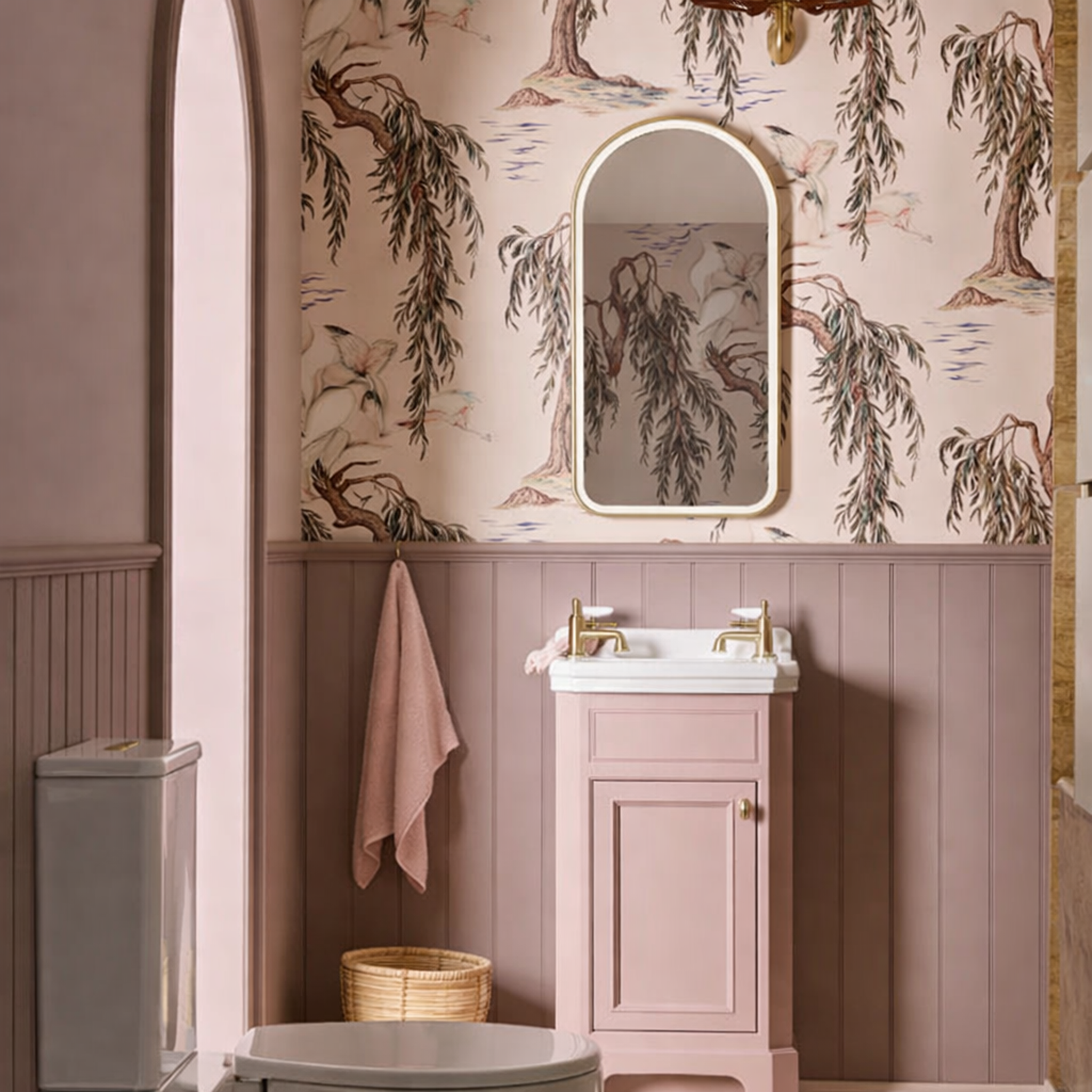 Tavistock - Vitoria Cloakroom Vanity Unit - Matt Suede Pink