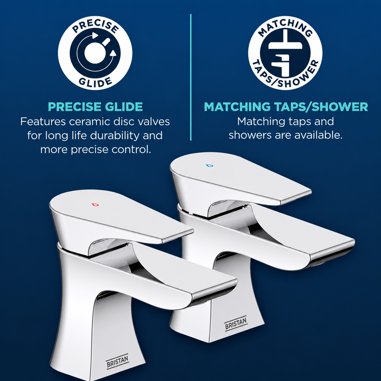 Bristan - Hourglass Bath Tap Pair - Chrome