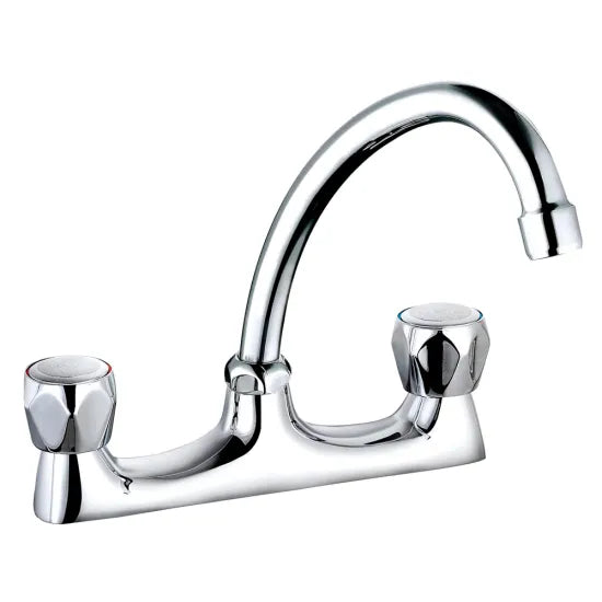 Trisen Two Handle Chrome Deck Sink Mixer Tap