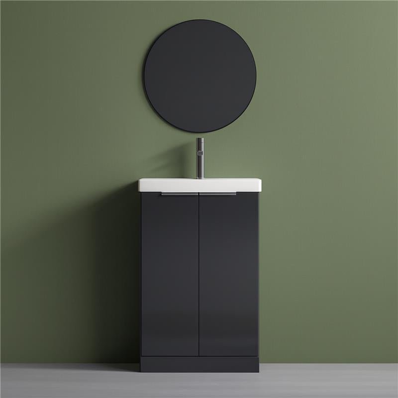 VALENCIA Anthracite (605mm) Floor Standing Vanity with Ceramic Basin