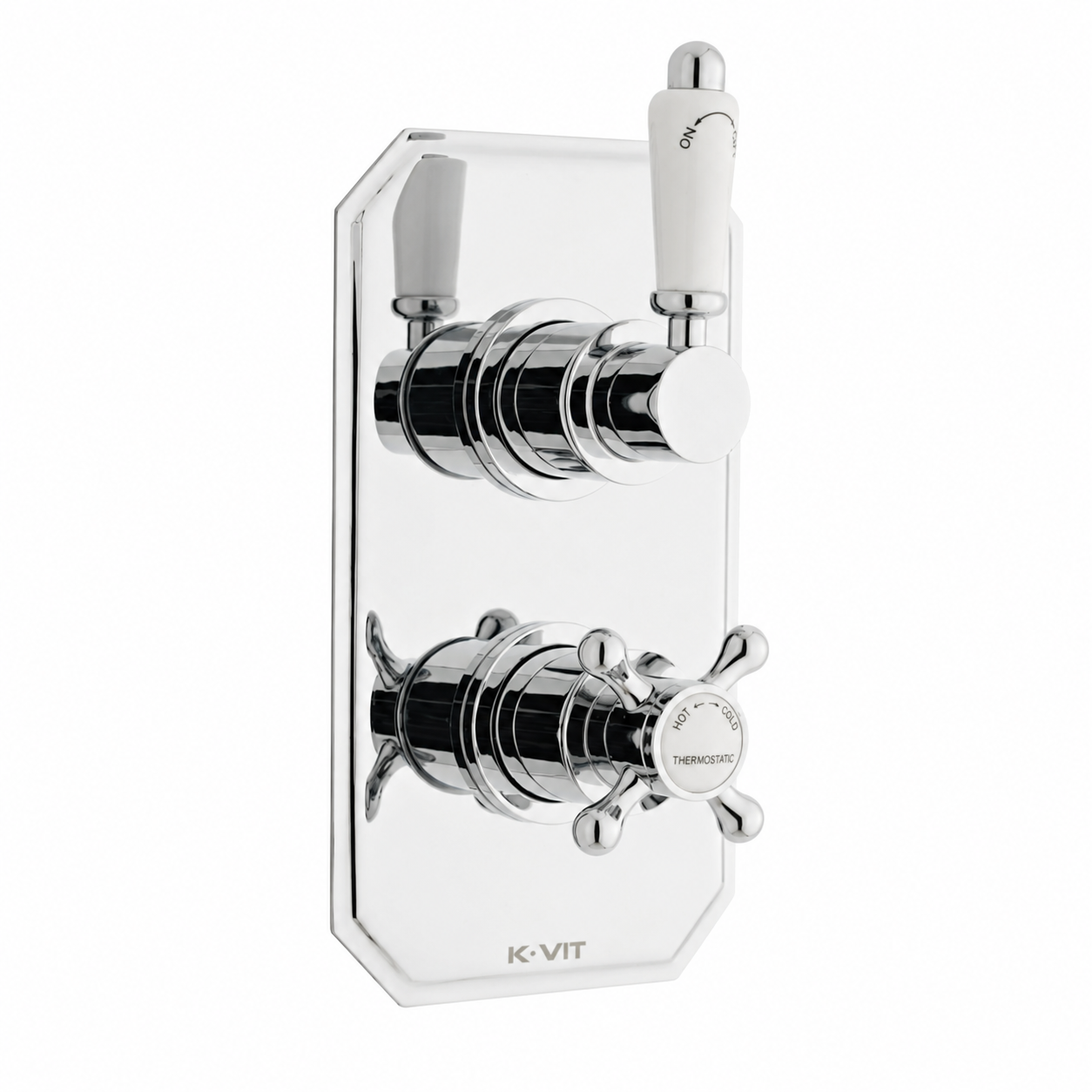 Kartell - Viktory Thermostatic Concealed Shower Valve with Fixed Overhead Drencher