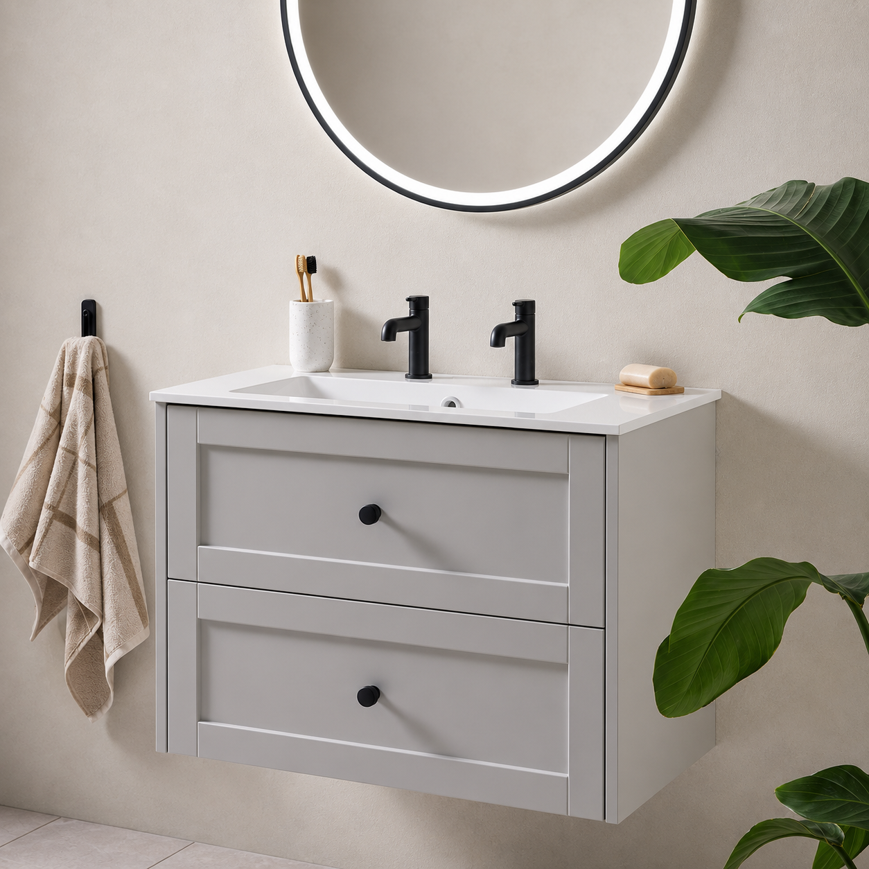 Bristan - Altum Basin Mixer Tap Pair - Matt Black