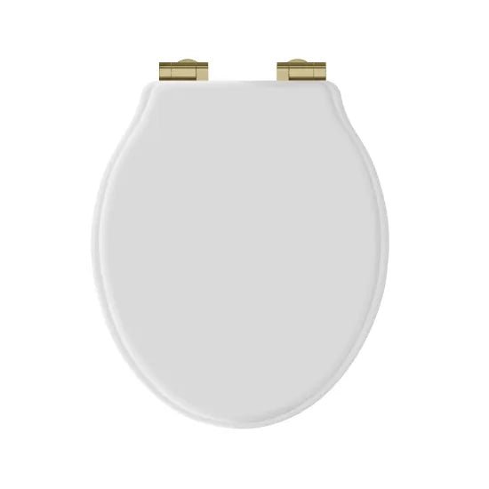 Victrion White Gloss Toilet Seat - Soft Close