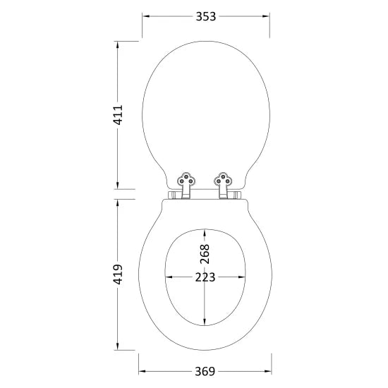 Victrion White Gloss Toilet Seat - Soft Close