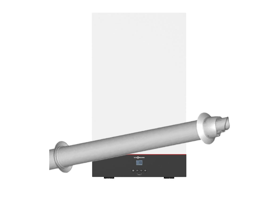 Vitodens 025 Gas condensing 28KW boiler with Flu