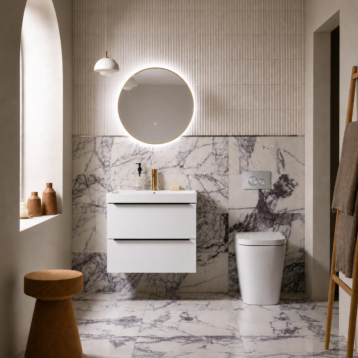 Tavistock - Cadence 600 Wall Mounted Basin Unit - Gloss White
