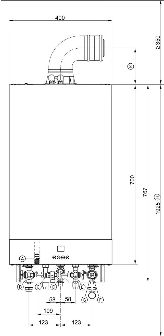 Viessmann Vitodens Classic Combi Boiler 28kW - Vertical Flue