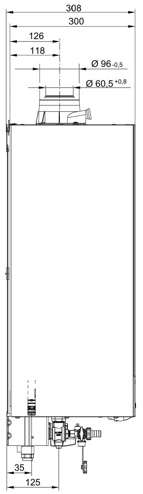 Viessmann Vitodens Classic Combi Boiler 28kW - Vertical Flue