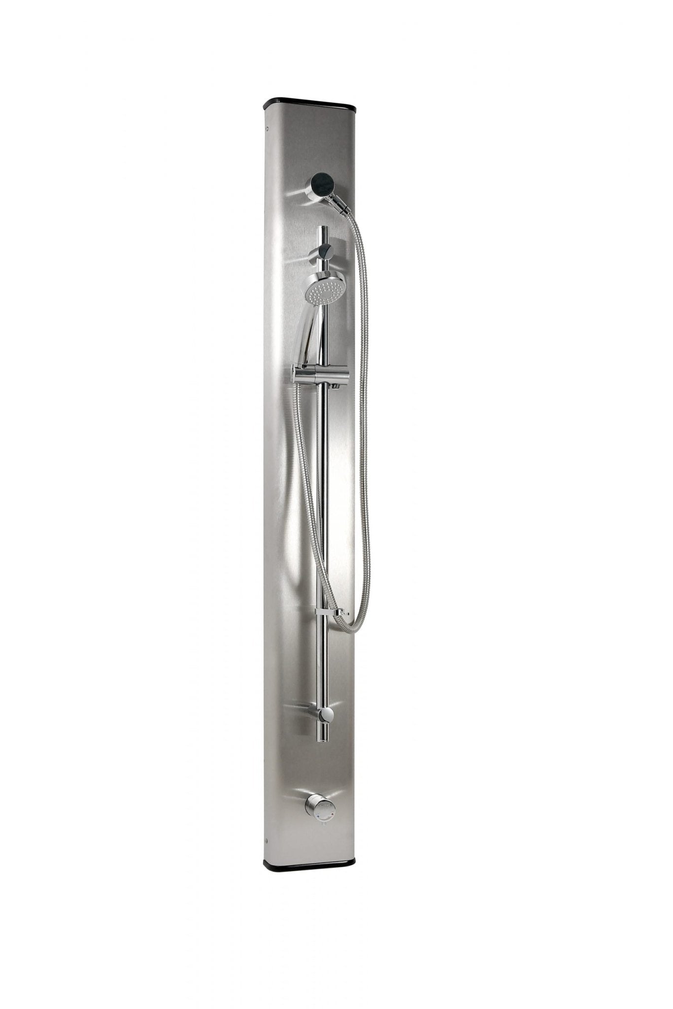Wall Mounted Thermostatic Shower Panel with Riser Rail, Handset and Hose