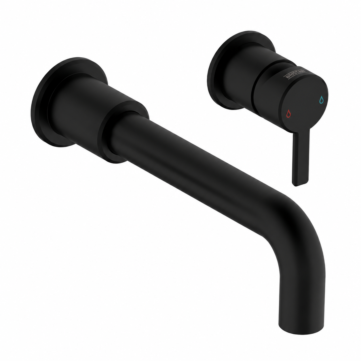 Bristan - Altum 2 Taphole Wall Mounted Basin Mixer - Matt Black