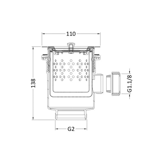 Nuie Strainer Waste with Pull Out Basket