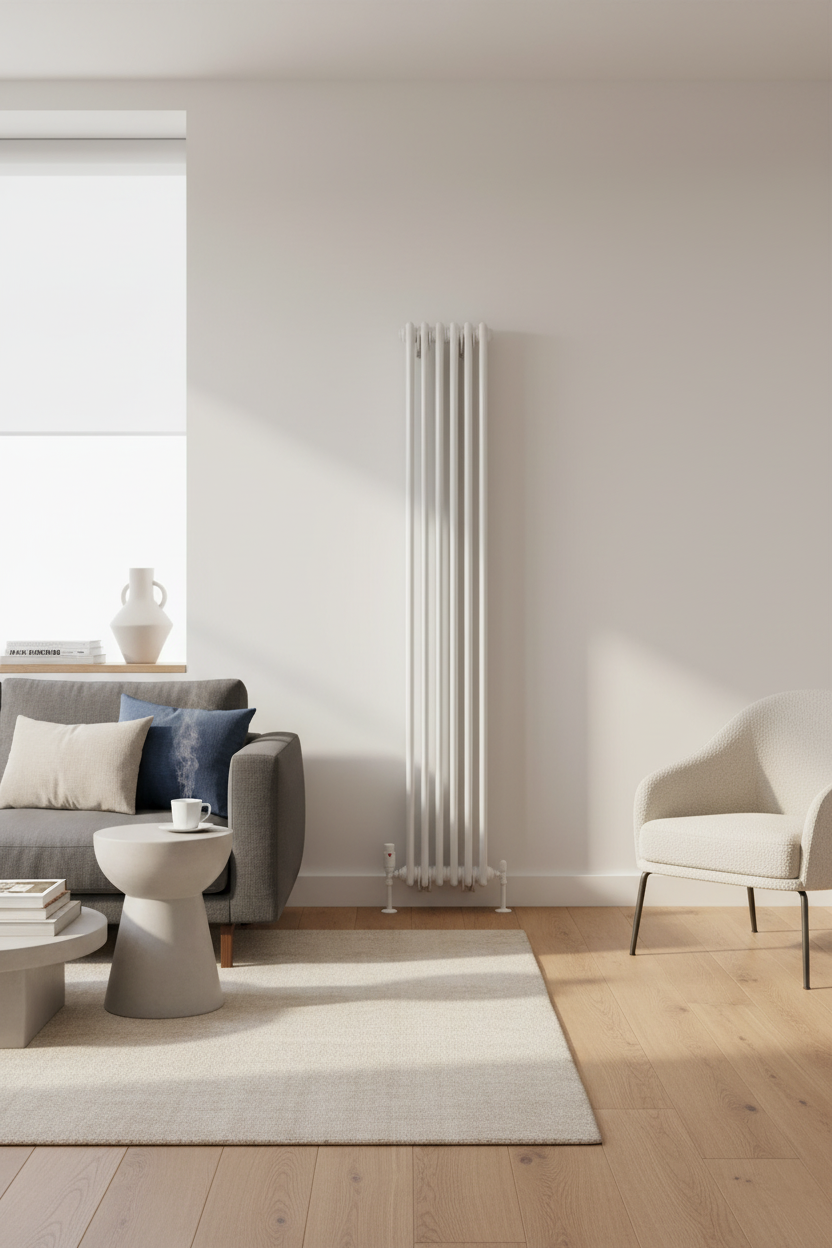 White radiator, no paintings