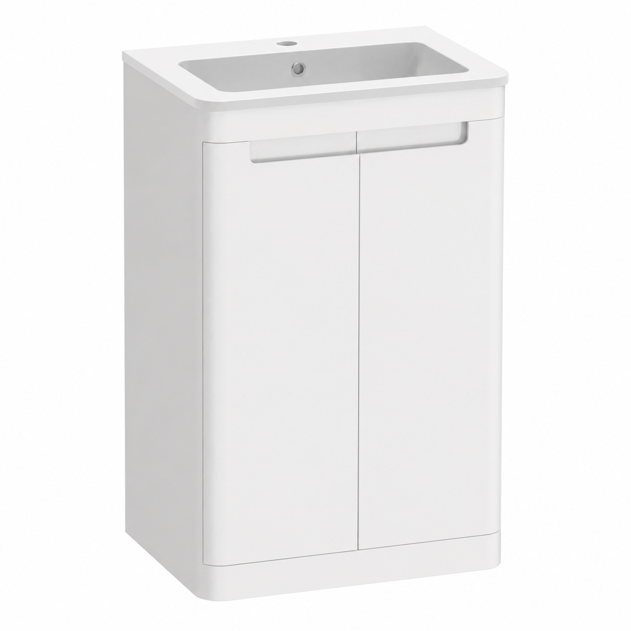 Hib - Camber Compact Floor Standing Vanity Unit - Matt Blue