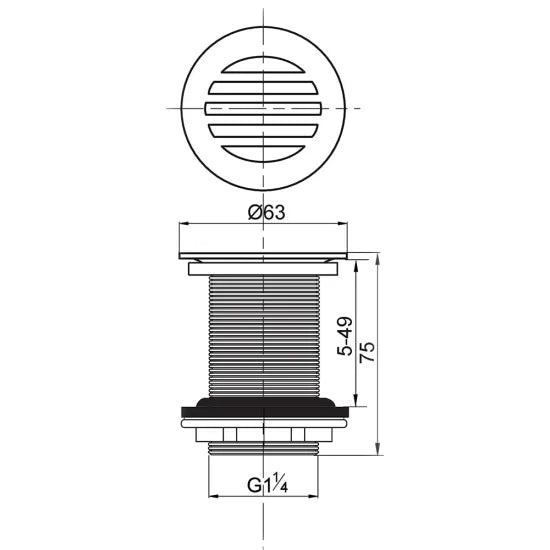 Wirquin Macdee Unslotted Basin Waste