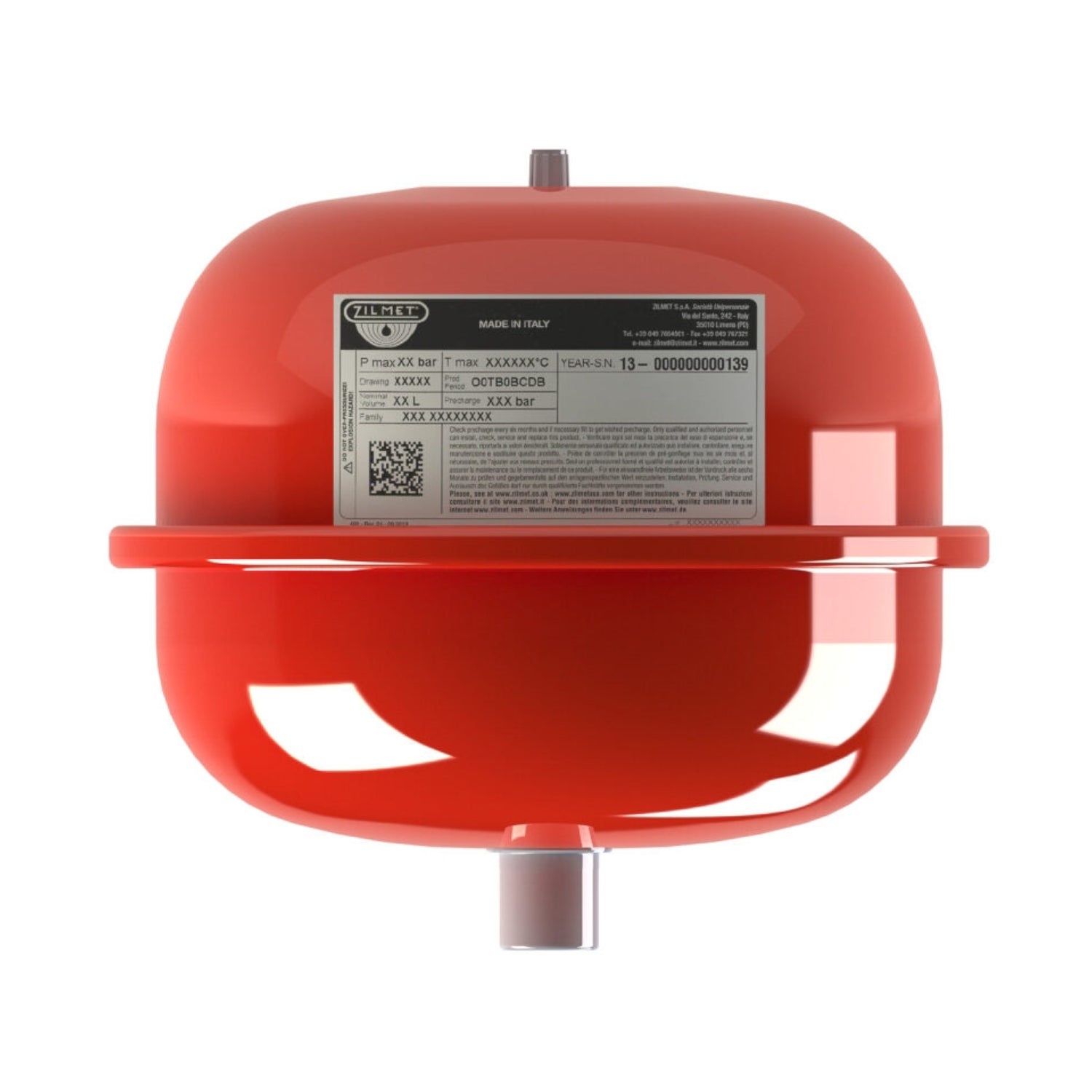 Zilmet CAL - PRO Wall - Mounted Heating Expansion Vessel 3/4" Bsp