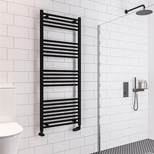 Black Ladder Heated Towel Rails