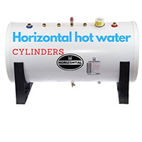 Horizontal hot water cylinders