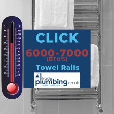 6000 to 7000 BTUs Towel Rails