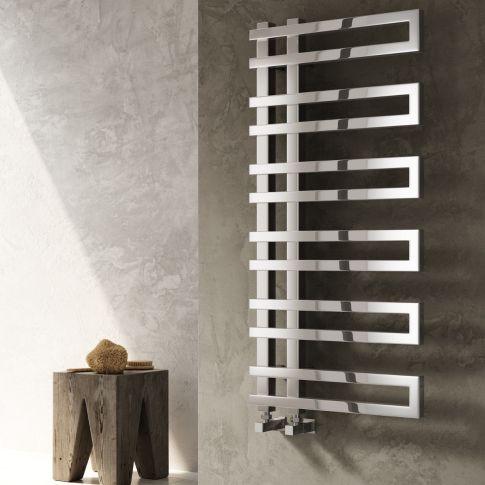 Reina Pietra Steel Vertical Designer Heated Towel Rail