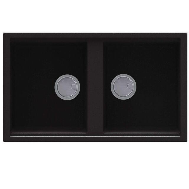 Alt Tag Template: Buy Reginox BEST 450 B Double Bowl Granite Kitchen Sink Without Drainer, Black by Reginox for only £302.40 in Granite Kitchen Sinks at Main Website Store, Main Website. Shop Now