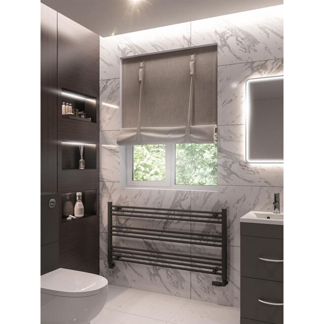 Alt Tag Template: Buy Eastbrook Wingrave Straight Multirail Matt Anthracite 600 x 1200 by Eastbrook for only £156.48 in Towel Rails, Eastbrook Co., Designer Heated Towel Rails, Straight Anthracite Heated Towel Rails at Main Website Store, Main Website. Shop Now