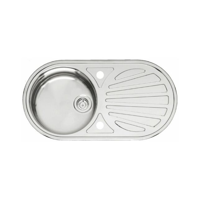 Alt Tag Template: Buy Reginox GALICIA Single Round Bowl 0.6 Gauge Stainless Steel Kitchen Sink with Drainer by Reginox for only £121.90 in Kitchen Sinks, Reginox, Stainless Steel Kitchen Sinks, Reginox Stainless Steel Kitchen Sinks at Main Website Store, Main Website. Shop Now