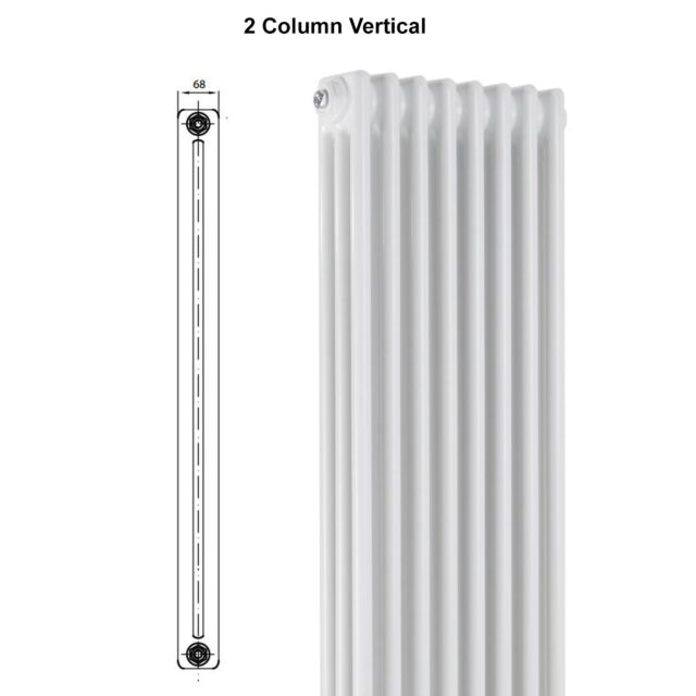 Alt Tag Template: Buy Reina Colona Steel White Vertical 2 Column Radiator 1500mm H x 200mm W by Reina for only £115.68 in Radiators, Reina, Column Radiators, Vertical Column Radiators, 0 to 1500 BTUs Radiators, Reina Designer Radiators, White Vertical Column Radiators at Main Website Store, Main Website. Shop Now