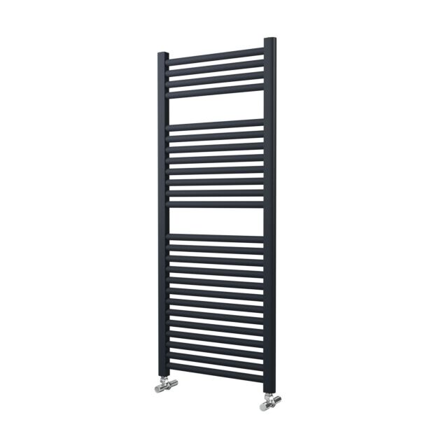 Alt Tag Template: Buy Lazzarini Roma Straight Carbon Steel Designer Heated Towel Rail Anthracite 1230mm H x 500mm W Central Heating by Lazzarini for only £117.30 in Lazzarini, 2000 to 2500 BTUs Towel Rails at Main Website Store, Main Website. Shop Now