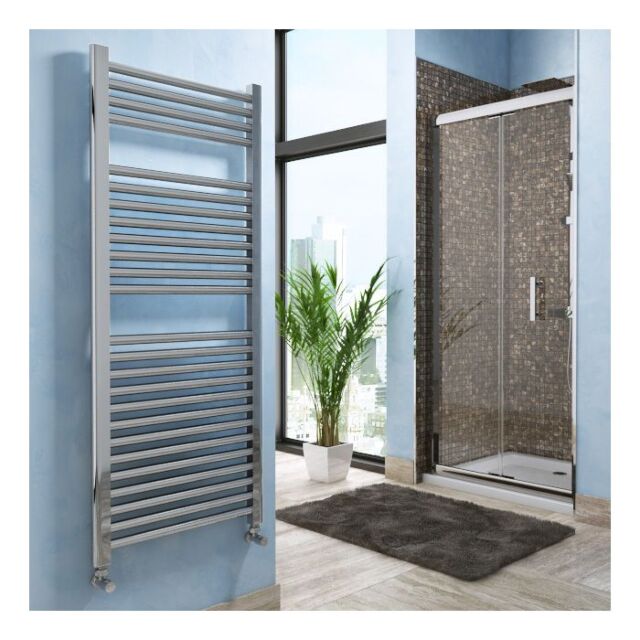 Alt Tag Template: Buy Lazzarini Roma Straight Carbon Steel Designer Heated Towel Rail Chrome 1230mm H x 500mm W Central Heating by Lazzarini for only £158.88 in Lazzarini, 0 to 1500 BTUs Towel Rail at Main Website Store, Main Website. Shop Now
