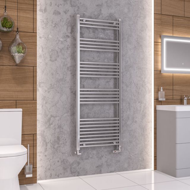 Alt Tag Template: Buy Eastbrook Wendover Straight Steel Chrome Heated Towel Rail 1600mm H x 600mm W Dual Fuel - Thermostatic by Eastbrook for only £377.12 in Eastbrook Co., Dual Fuel Thermostatic Towel Rails at Main Website Store, Main Website. Shop Now