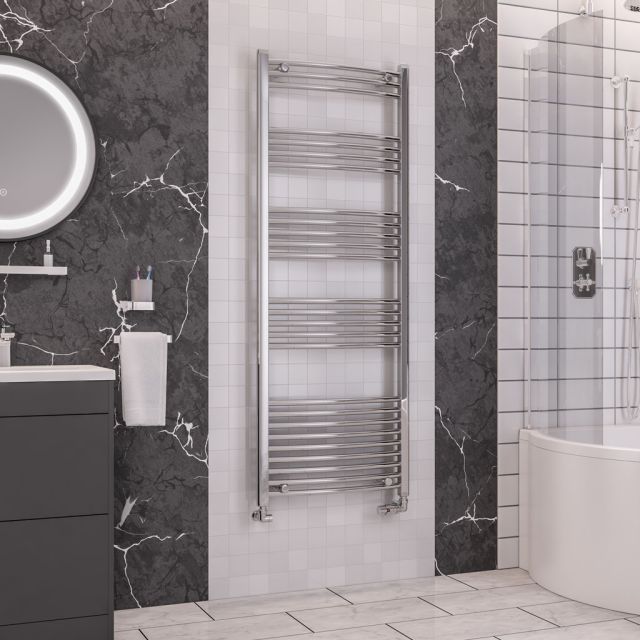 Alt Tag Template: Buy Eastbrook Wendover Curved Steel Chrome Heated Towel Rail 1600mm H x 500mm W Central Heating by Eastbrook for only £229.06 in Eastbrook Co., 1500 to 2000 BTUs Towel Rails at Main Website Store, Main Website. Shop Now
