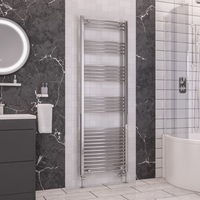 Alt Tag Template: Buy Eastbrook Wendover Curved Steel Chrome Heated Towel Rail 1800mm H x 600mm W Dual Fuel - Standard by Eastbrook for only £386.69 in Eastbrook Co., Dual Fuel Standard Towel Rails at Main Website Store, Main Website. Shop Now