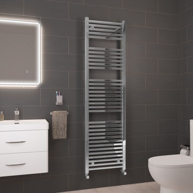 Alt Tag Template: Buy Eastbrook Biava Square Steel Chrome Heated Towel Rail 1800mm H x 600mm W Electric Only - Thermostatic by Eastbrook for only £807.52 in Eastbrook Co., Electric Thermostatic Towel Rails Vertical at Main Website Store, Main Website. Shop Now